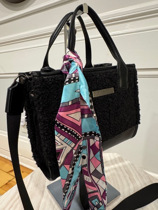 Kurt Geiger Handbags - Kurt Geiger Bag Faux Shearling Surrey Black Mini Tote Crossbody